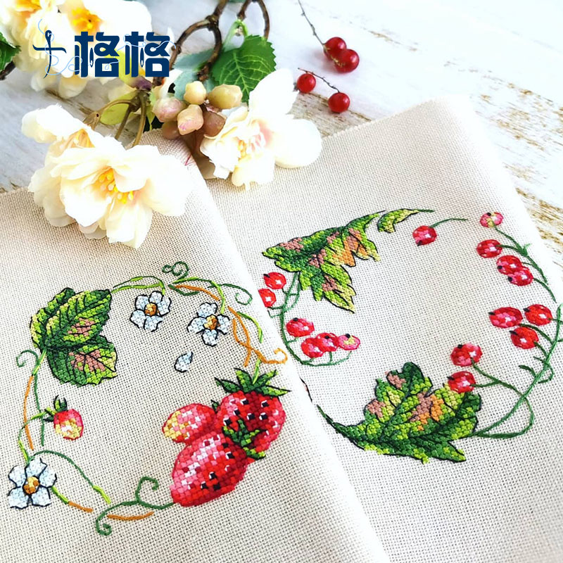 Ten princess DMC Cross Stitch Kit 2021 new pattern Placemats Coasters Hawthorn Aesthetic fruit Garland seriesin the Home Fabric , Embroidery Kit , Shu embroidery category - from Buy2taobao.com to provide professional Taobao agent buy service