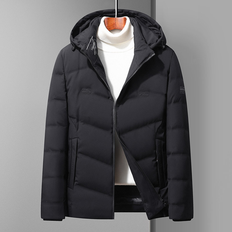 大白鲨官方旗舰店罗蒙男装可拆连帽羽绒服男男士外套冬加厚外套男