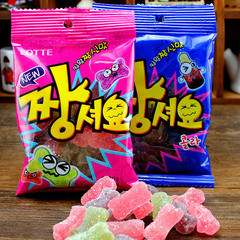 韩国进口糖果LOTTE 乐天骨头QQ糖 水果软糖43g 综合水果味