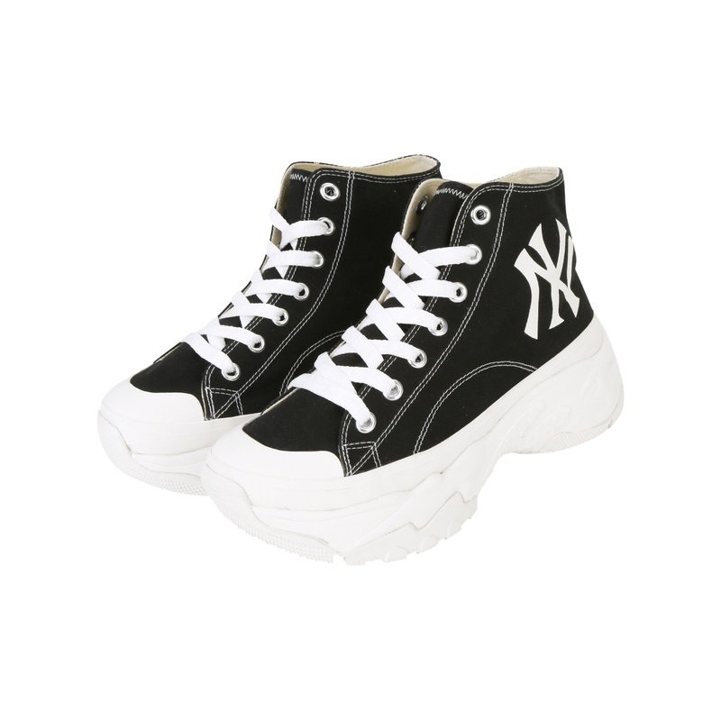 鞋子 mlb官方 男女帆布鞋情侣高帮增高运动休闲潮流21年秋季新品shu1