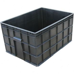 厂超大号加厚塑料胶箱防静电黑色箱周转箱零件箱收纳箱长方形物库