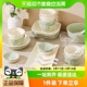 包邮陶瓷碗碟套装家用ins高颜值北欧简约奶油风碗筷盘子餐具组合
