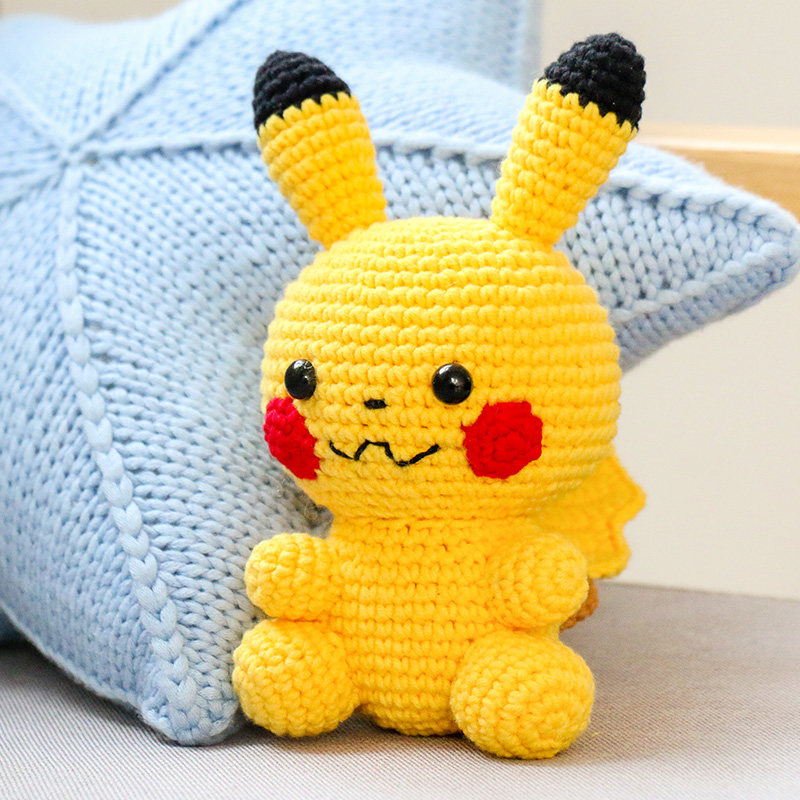 毛线勾线手工玩具编织皮卡丘小动物玩偶钩织diy材料包钩针编织 大