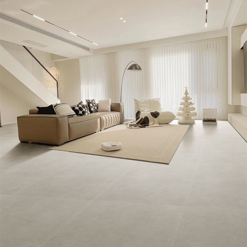 侘寂风素色微水泥客厅瓷砖 750x1500卧室餐厅地砖灰色防滑地板砖