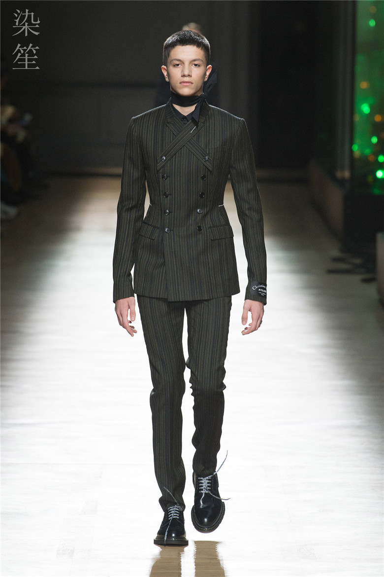 新款男装羊毛西服条纹西服正装量身定做修身收腰厚冬装西服男士新