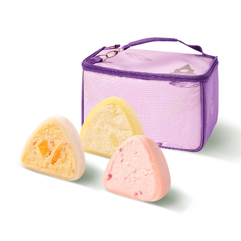 元祖冰激凌粽子雪冰粽糯米冰皮水果味菠萝草莓即食端午节礼盒包邮