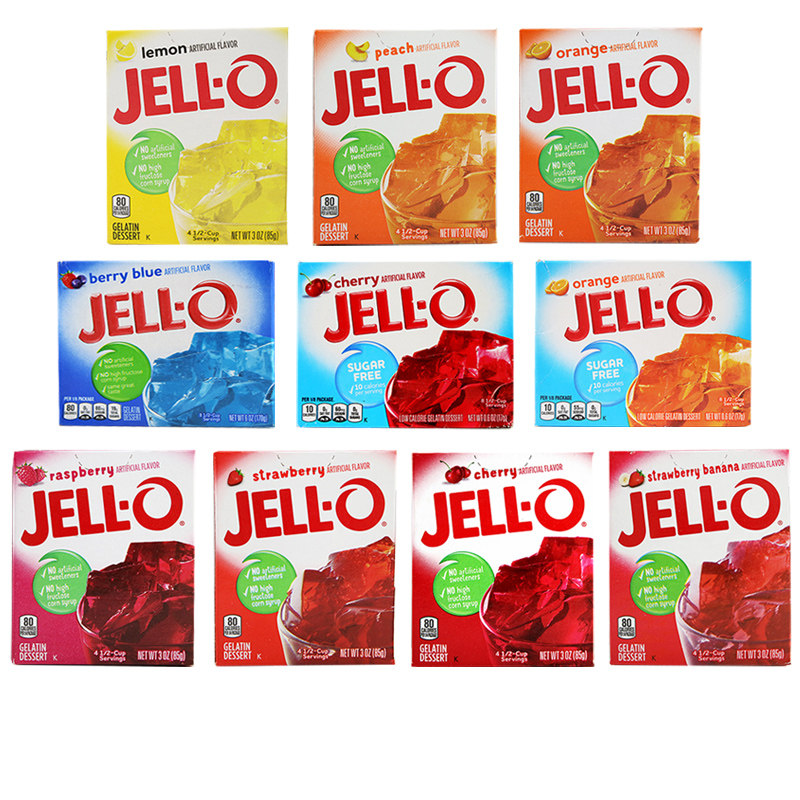 jello jelly powder杰乐家用果冻粉免煮儿童水果果味布丁食用自制