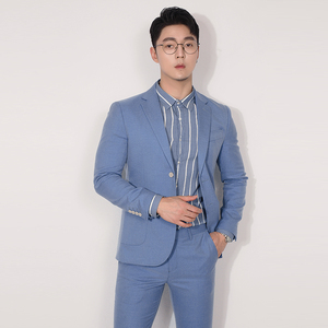 浅蓝色男小西服价格