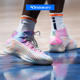 Adidas AE 1 爱德华兹炫彩扎染华子一代 男低帮实战篮球鞋JR3915