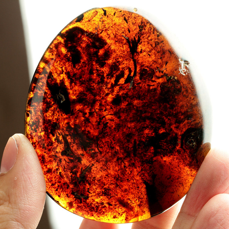 【亿万年矿珀】43.70克 纯天然 水滴形 缅甸矿珀挂件99811d