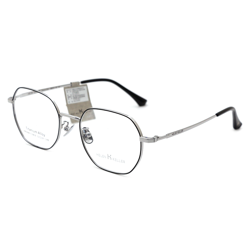 海伦凯勒眼镜架新品多边时尚百搭近视眼镜框β钛可配度数H85048
