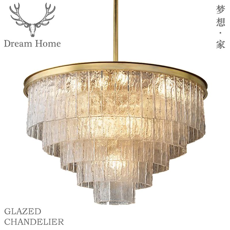 American style Retro French country European style Simplicity Colored glaze Crystal glass a chandelier golden Chrome-plated lamps and lanternsin the Decoration main material , Lamps , Chandelier category - from Buy2taobao.com to provide professional Taobao agent buy service