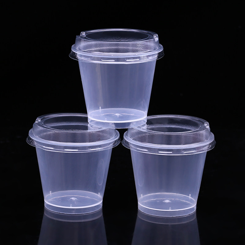 塑料杯子 带盖 加厚_热销透明一次性塑料杯子加厚带盖果汁奶茶饮料外