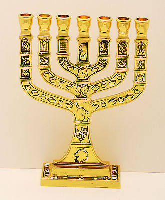 代购耶路撒冷烛台镀金以色列迹象犹太教灯台摆件客厅烛台
