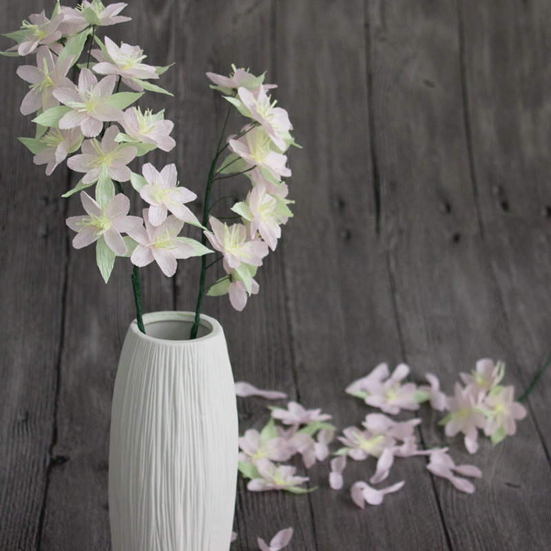 皱纹纸樱花 幼儿园儿童手工diy材料包纸艺花纸花制作非纸藤免邮