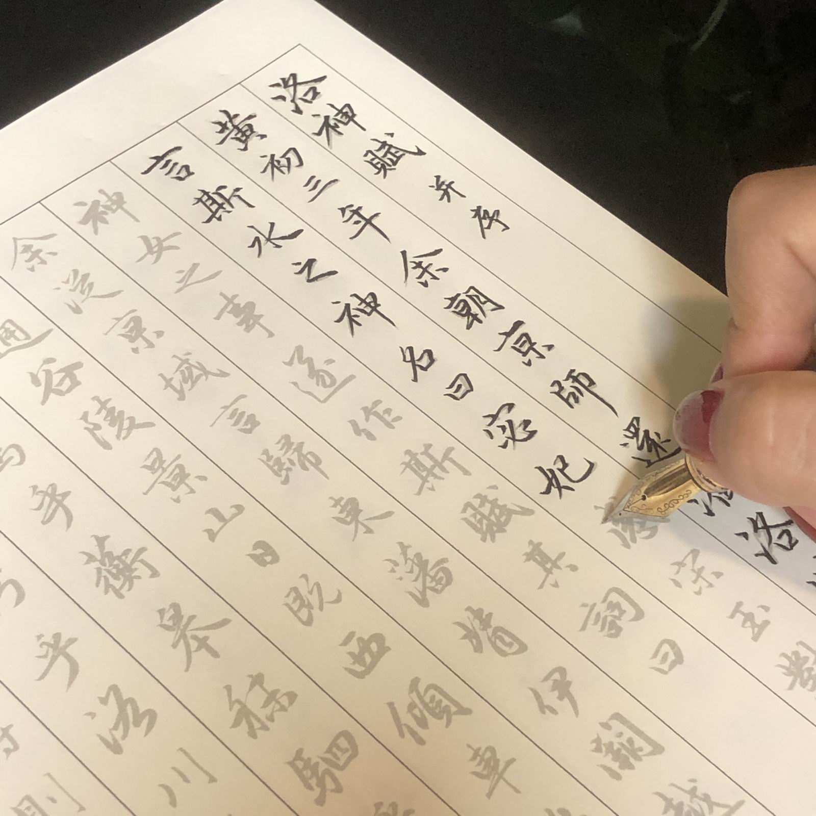 硬笔练字帖 赵孟頫洛神赋道德经赤壁赋 钢笔临摹成人