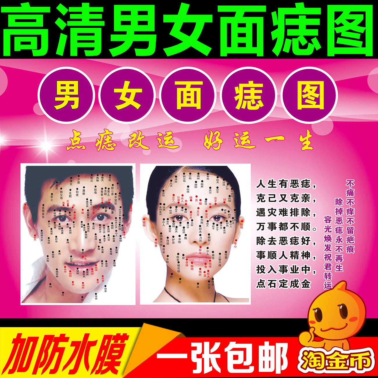 点痣图片女标准男图片