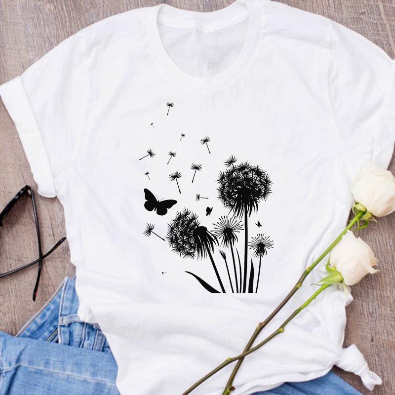 Colorful dandelions T-shirts彩色蒲公英新款时尚短款大码女装