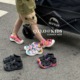 2024夏季新款儿童包头凉鞋韩版男女童运动凉鞋彩色涂鸭休闲沙滩鞋
