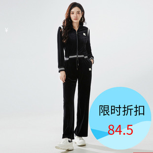 专柜正品牌折扣女装尾货撤柜春季时尚运动外套+高腰长裤两件套装