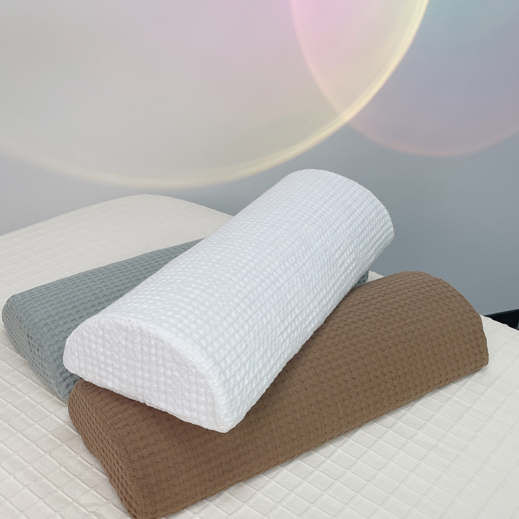 美容院腰枕空气纤维枕头家居颈枕半圆脚枕可水洗枕芯按摩枕头