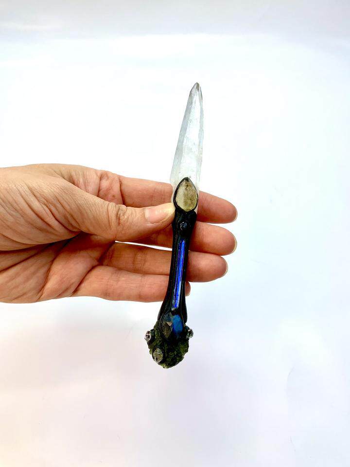 英国代购cosmic㊣手作华丽赫基默钻石镶嵌高创造力能量水晶魔杖