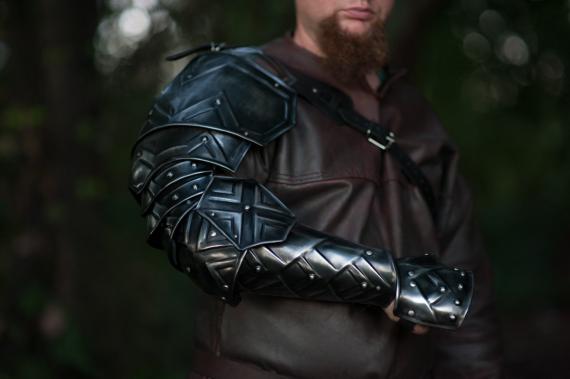 手作复古盔甲不锈钢护肩手臂护腕cosplay配件