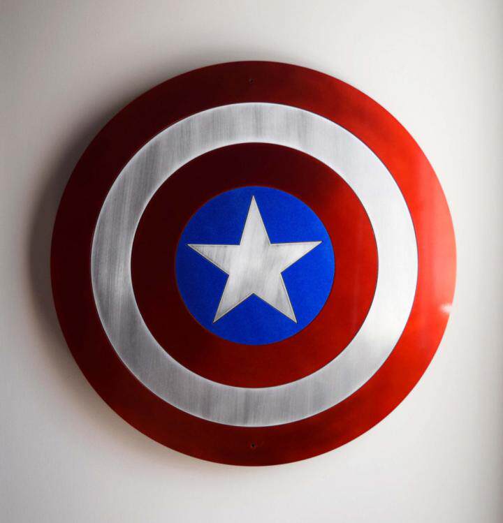 shield㊣美国代购手作墙艺术美国队长电影金属盾牌cosplay道具
