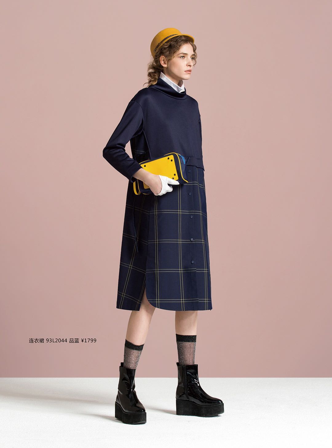 希色myscissors秋冬季商场同款女士复古学院连衣裙93l2044 原1799