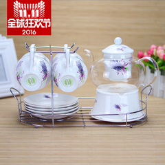 陶瓷整套茶具套装欧式简约咖啡杯碟壶套装可加热英式下午茶红茶具