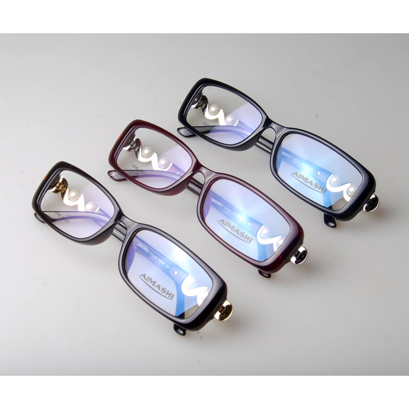热卖新款女士 全框 进口板材 板材近视眼镜架 眼镜框 珍珠款9027