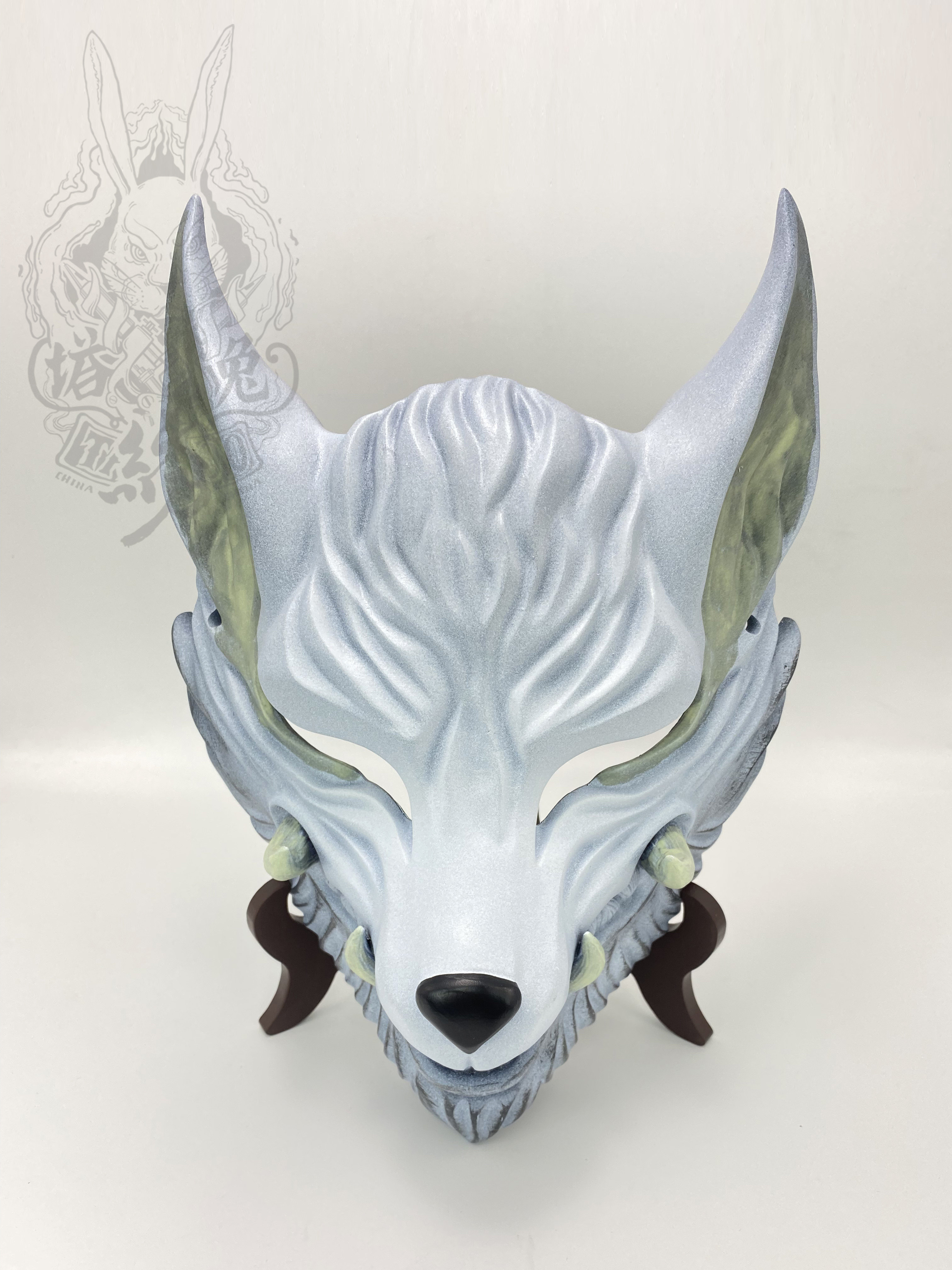 狼面具狐狸九尾狐火影树脂挂件摆件道具mask可佩戴cosplay
