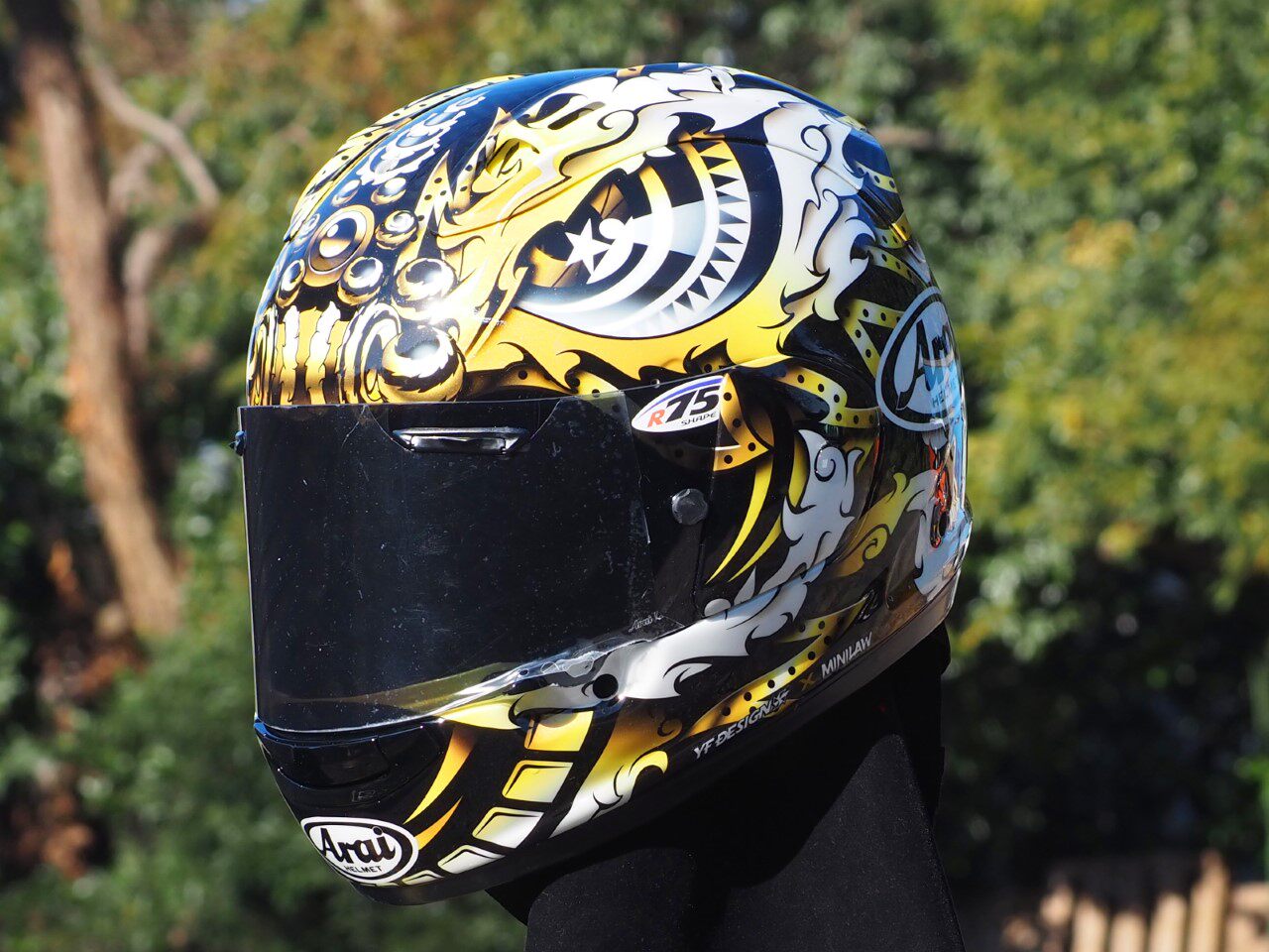 现货/arai 日本进口摩托车头盔7x 特别合作款黑金醒狮 骑行全盔