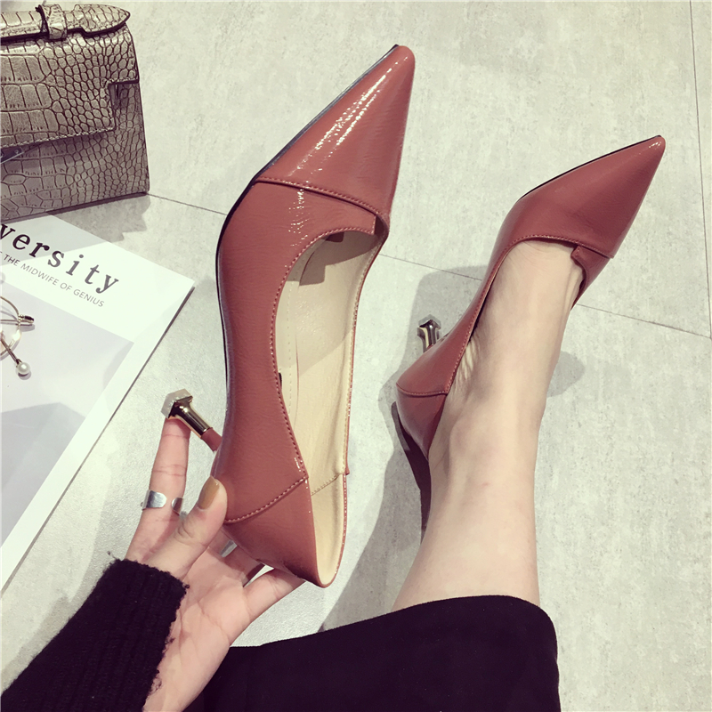 High-heeled shoes Tip Shallow mouth Stiletto Glasses Contact Low shoe commute All-match fashion Korean Edition student lady High-heeled shoesin the Women's Shoes, Low shoes category - from Buy2taobao.com to provide professional Taobao agent buy service