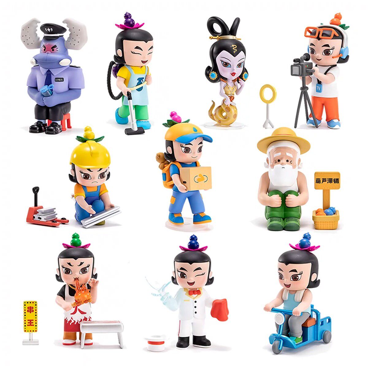 现货|上海美术电影制片厂 葫芦娃超能职业盲盒手办