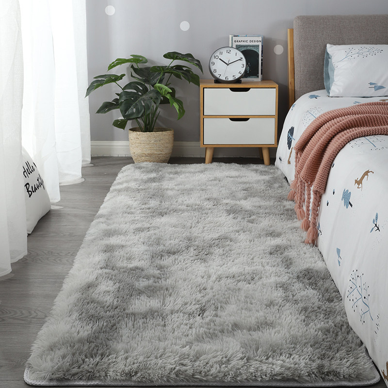 北欧风柔软长毛客厅卧室地毯80200cm