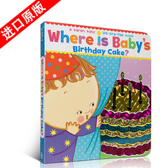 Karen Katz Where Is Baby's Birthday Cake?原版儿童纸板翻翻书