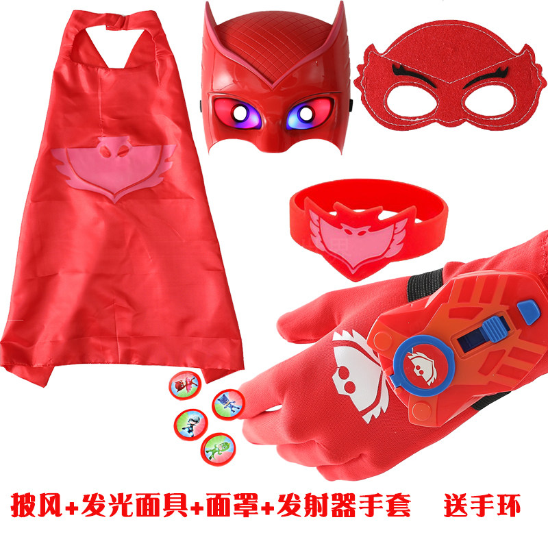 儿童动漫服装_万圣节儿童服装睡衣小英雄衣服表演cos动漫猫小子面具