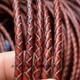 新品复古做旧色编织皮绳3mm4毫米DIY饰品配件手项链箱包特色绳材