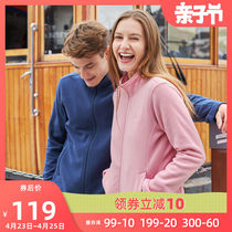 Camel outdoor fleece coat new spring sports fleece windproof fleece inner tank sweater coat for men and women