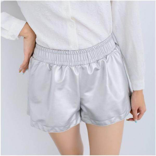 【麻辣变形计】迪丽热巴/关小迪同款银色短裤烫银弹力布系带热裤