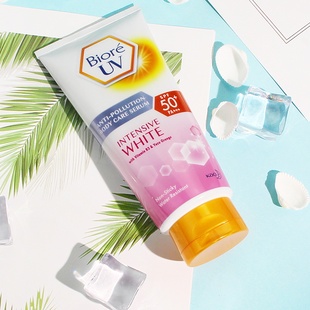 泰国正品碧柔防晒霜防晒乳清爽spf50轻薄150ml提亮肤色美白粉色款