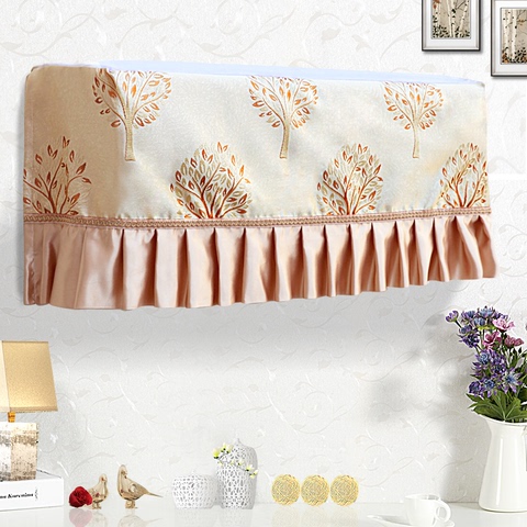 浙江 杭州欧式挡风挂机空调罩子田园挂式空调罩开机不取格力空调套防