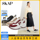 SKAP圣伽步秋季新款商场同款时尚厚底老爹真皮女士鞋AEU02CM3