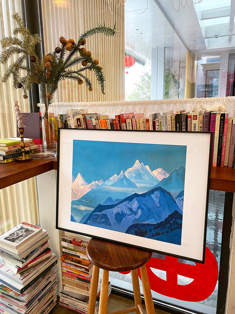 ins风简约轻奢雪山风景客厅餐厅玄关书房沙发背景墙装饰画摆画