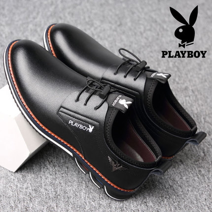 playboy男鞋子秋季英伦商务休闲真皮鞋男士韩版2019新款潮流百搭|ruв категории Мужская обувь, низкий чистка - от Buy2taobao.com для оказания профессиональной услуги покупки агента Taobao