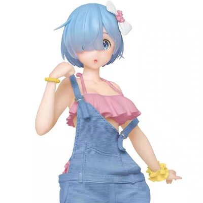 全新正版现货taito零开始雷姆牛仔裤蕾姆吊带景品手办