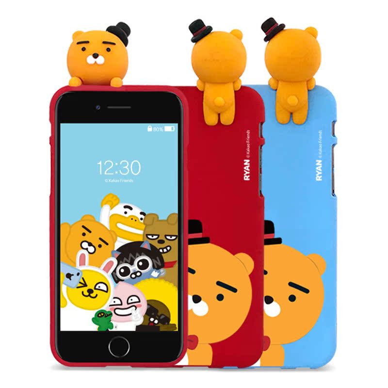 韩国Kakao苹果8趴趴手机壳iPhone7Plus屁桃Ryan硅胶防摔保护套8P|msdalam kategori Aksesori Digital 3C, Aksesori telefon bimbit, Kes telefon bimbit/Shell - dari Buy2taobao.com untuk memberikan perkhidmatan ejen Taobao profesional membeli