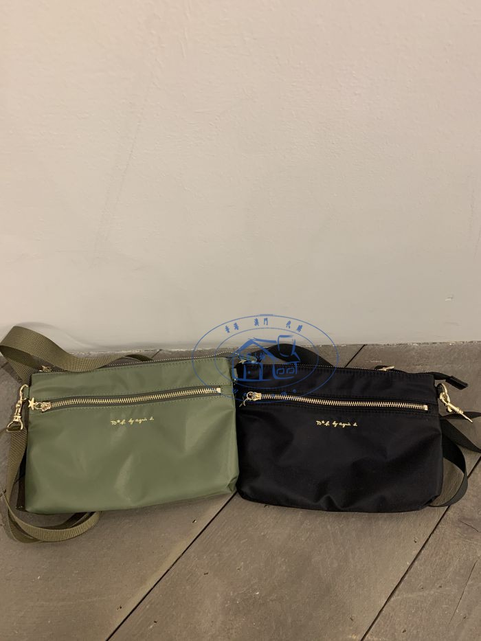香港专柜tobbyagnesb品牌logo防水尼龙拉链斜跨包20春夏女