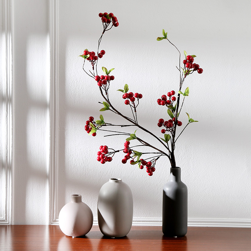 莫兰迪色北欧陶瓷花瓶摆件客厅家居插花干花简约装饰品ins风花器